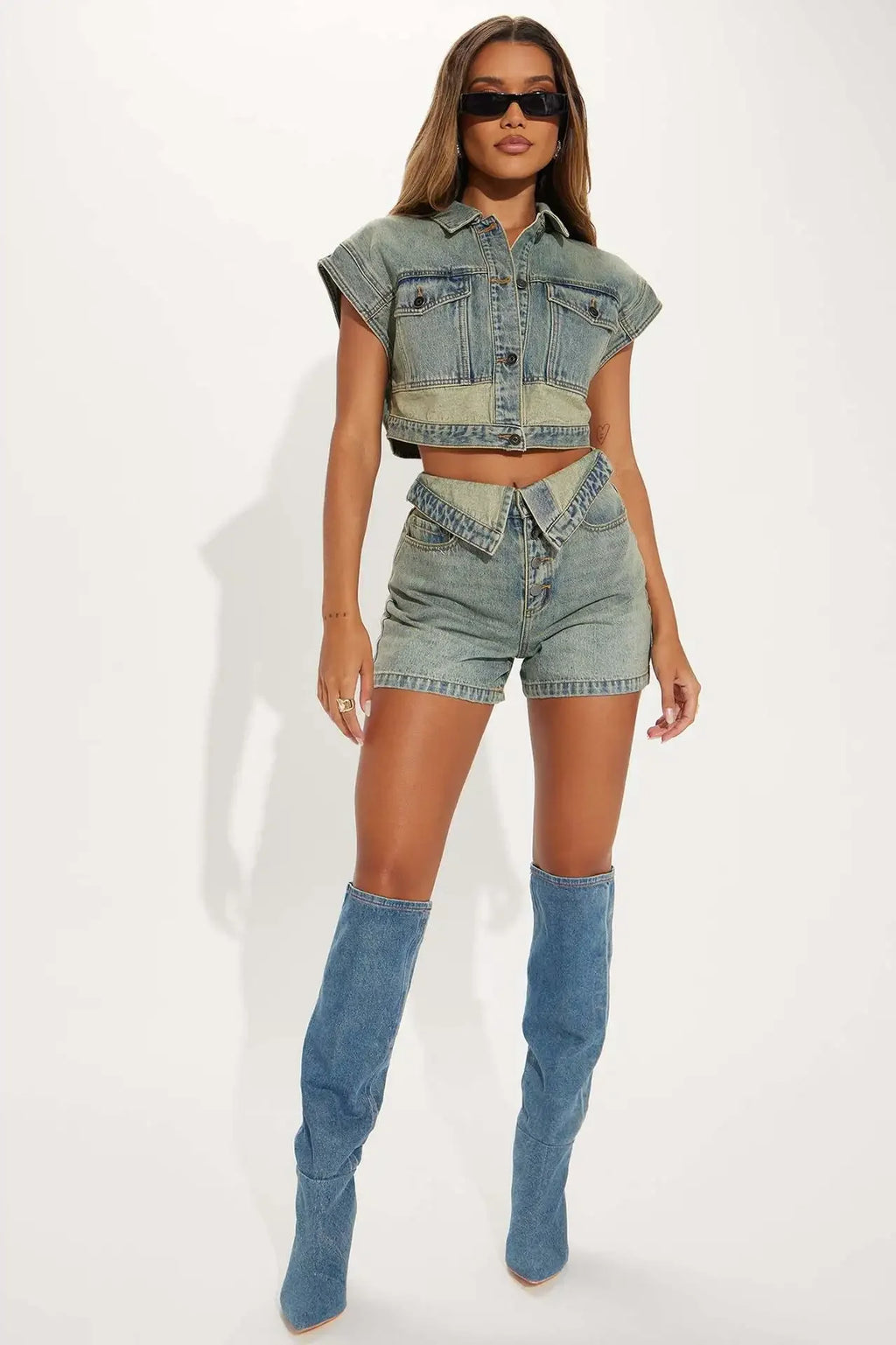 Toronto Sleeveless Cotton High Quality Two Piece Sets Outfits Tracksuit