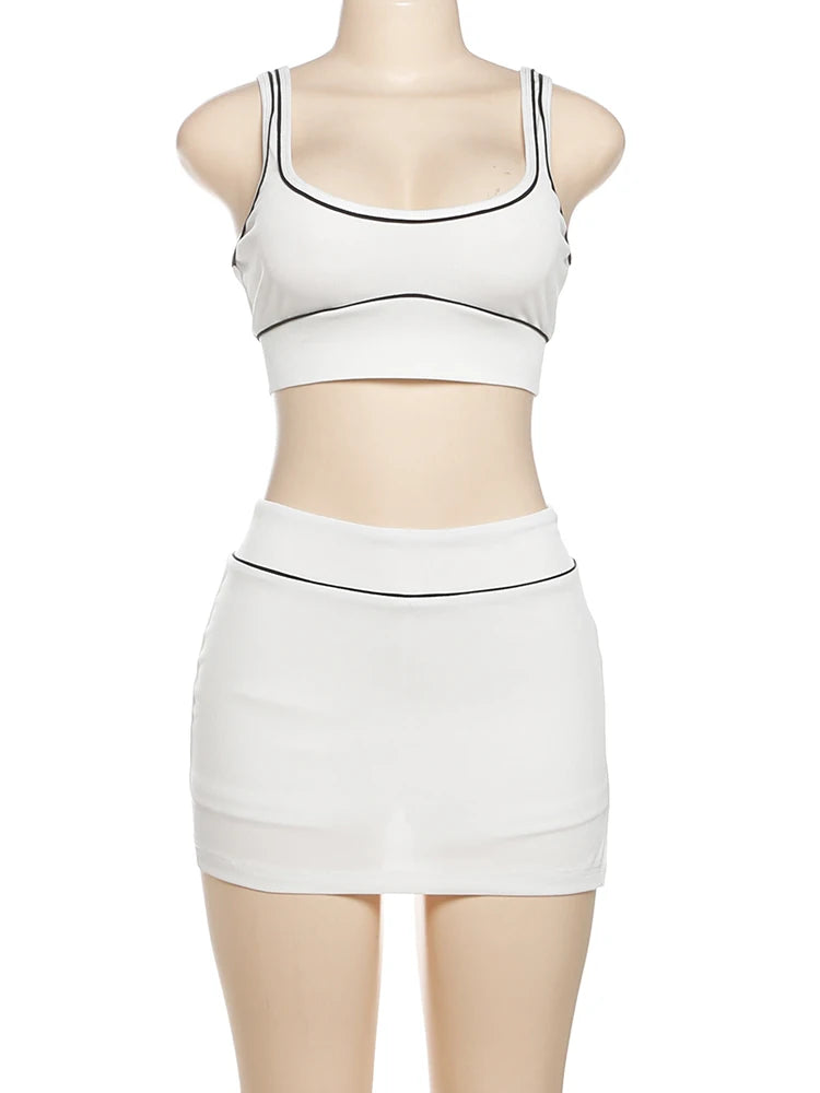 Paola Casual String Patchwork Two Piece Sets