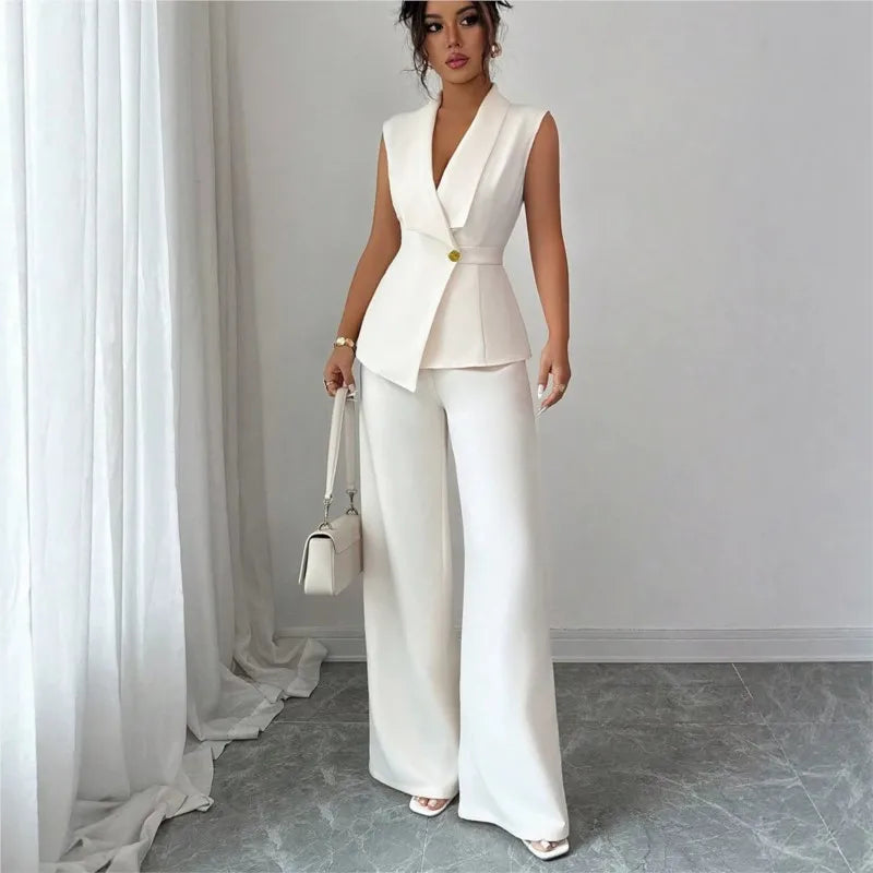 Elena Set Outfits Casual Sleeveless Two Piece Sets