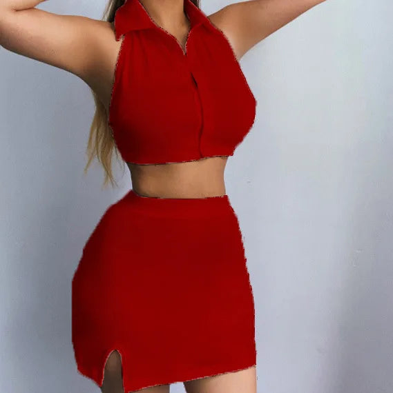 Esmeralda Outfit Halter Neck Sleeveless Two Piece Sets