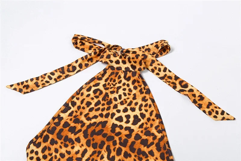 Sunset Park Dots Print Lace Up Halter Backless Skinny Knee Length Jumpsuits