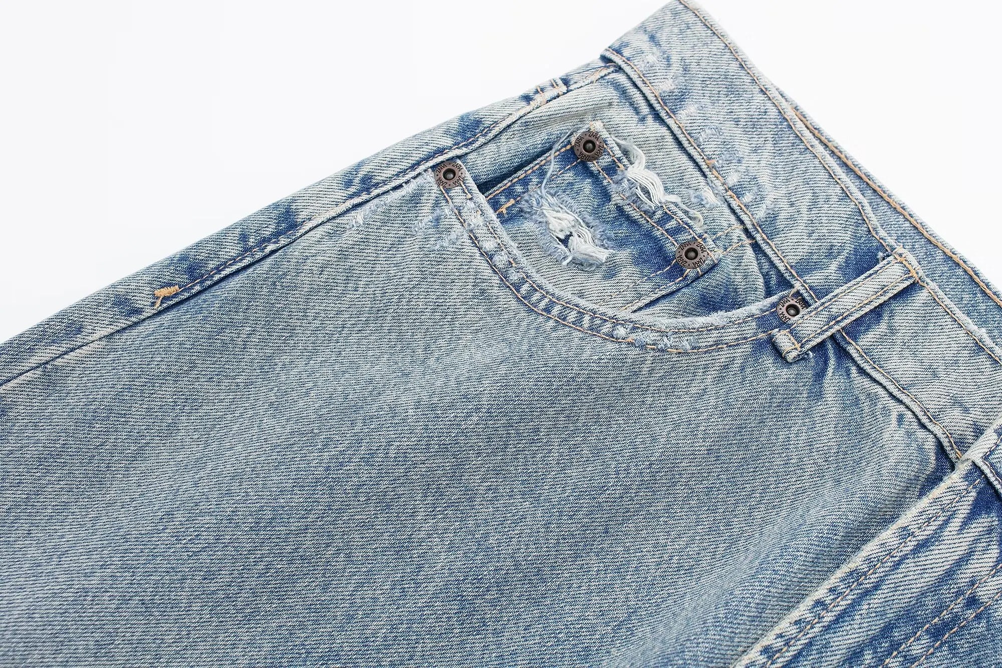 Jeans For Women 2024 Denim Solid Loose Zipper Fly Female Hole Trouser