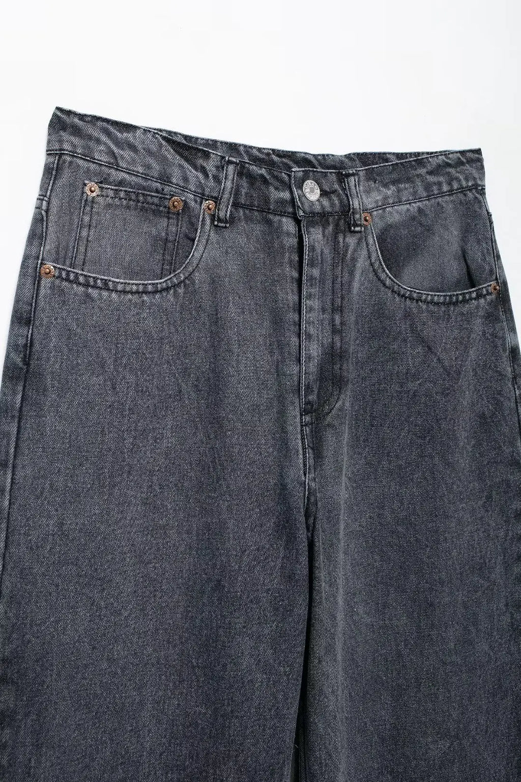 Jeans For Women 2024 Denim Solid Loose Zipper Fly Female Hole Trouser