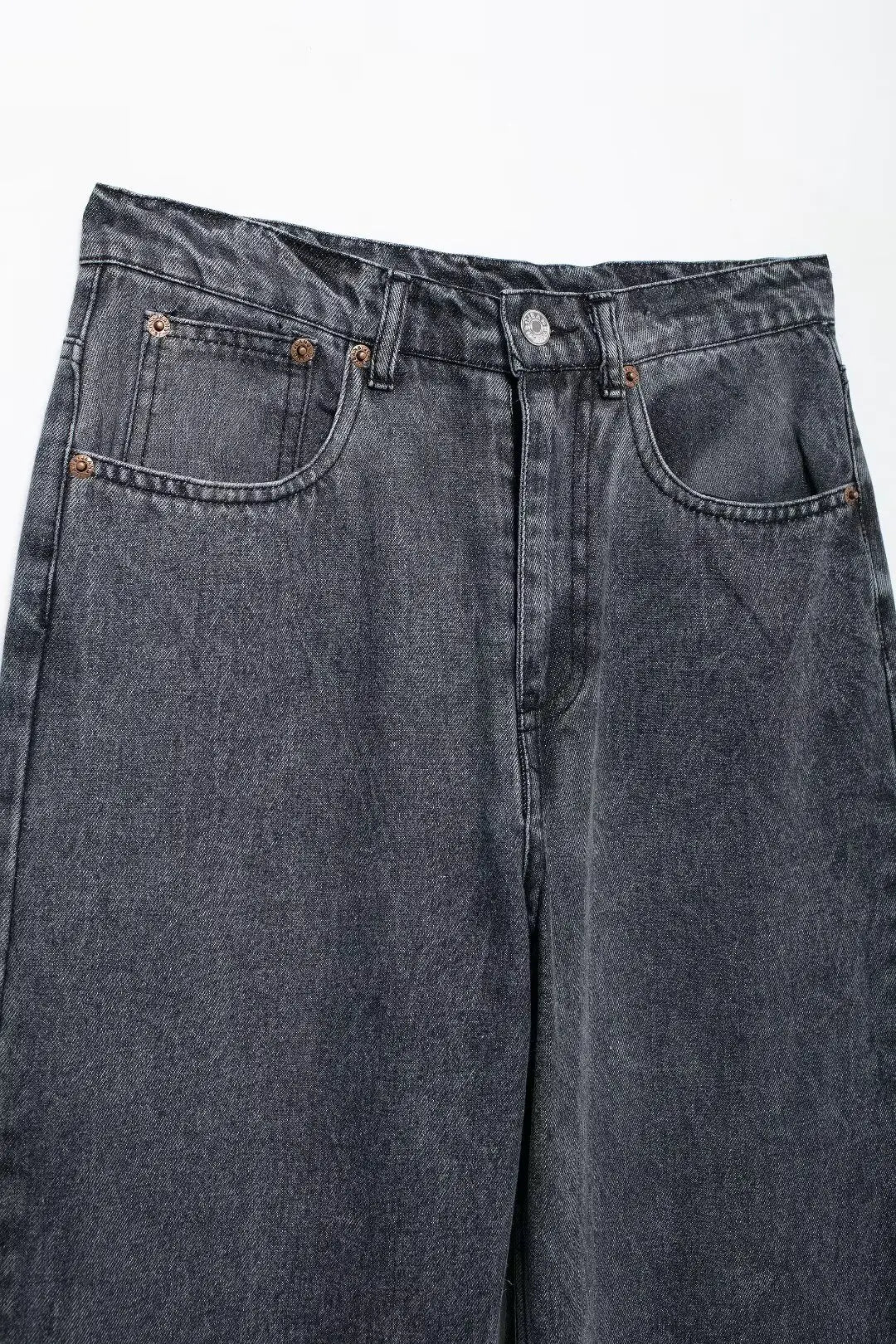 Jeans For Women 2024 Denim Solid Loose Zipper Fly Female Hole Trouser