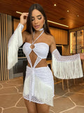Tiblemont Tassels Strap Evening Party Banquet Dress