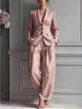 Samantha Slim Temperament Female Two Piece Sets
