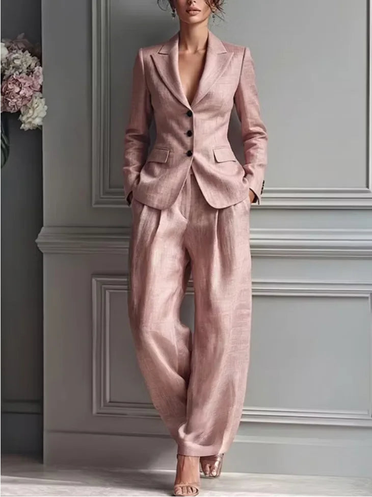 Samantha Slim Temperament Female Two Piece Sets