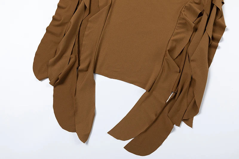 New City Fashion Trend One Shoulder Bra Wrap Hip Slim Fit Irregular Dress