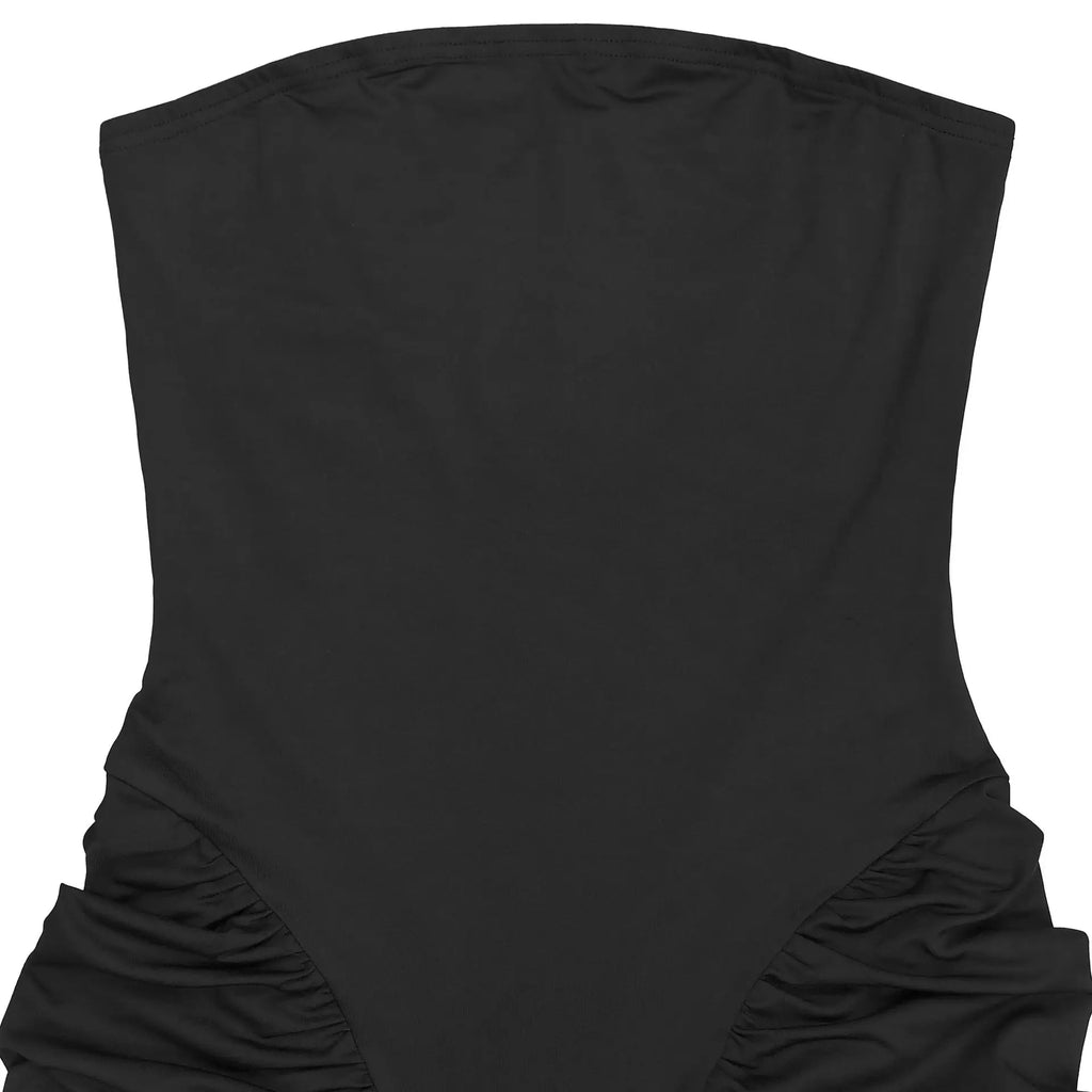 Simbabue Casual Party Elegant Long Ruched Dress