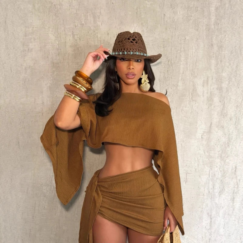 Siara Sexy Beach Elegant Work Casual Two Piece Sets