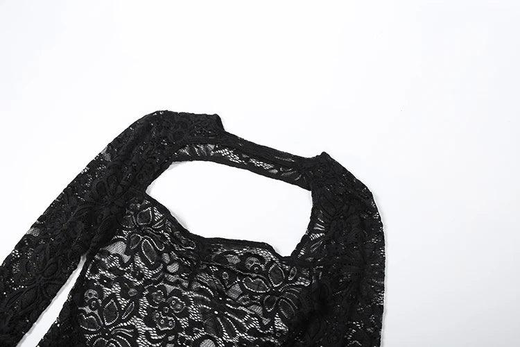 Crown Heights Puss Jacquard Hipster Coquette Backless Flanging Ribbon Jumpsuit