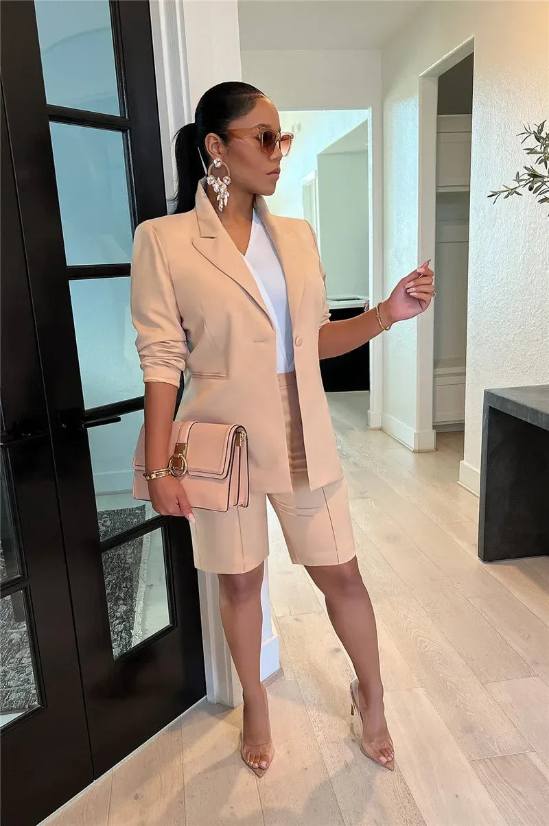 Sasame Solid Casual for Women Two Piece Sets
