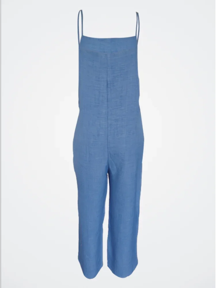 Wilson Township Loose Casual Solid Color Overalls Trend Jumpsuit