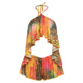 Kamil Colorful Print Trend Halter Two Piece Sets