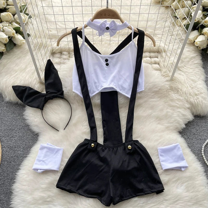 Emily Sleeveless Slim Backless Hallow Two Piece Sets