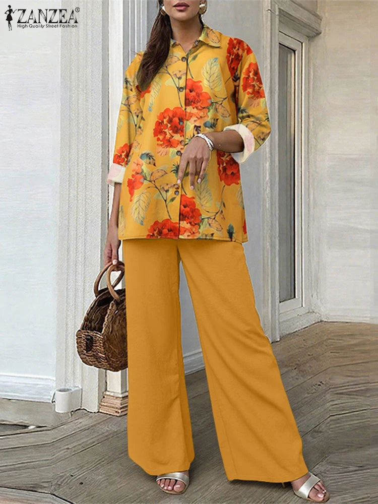 Dinora Vintage Suits Elegant Office Two Piece Sets
