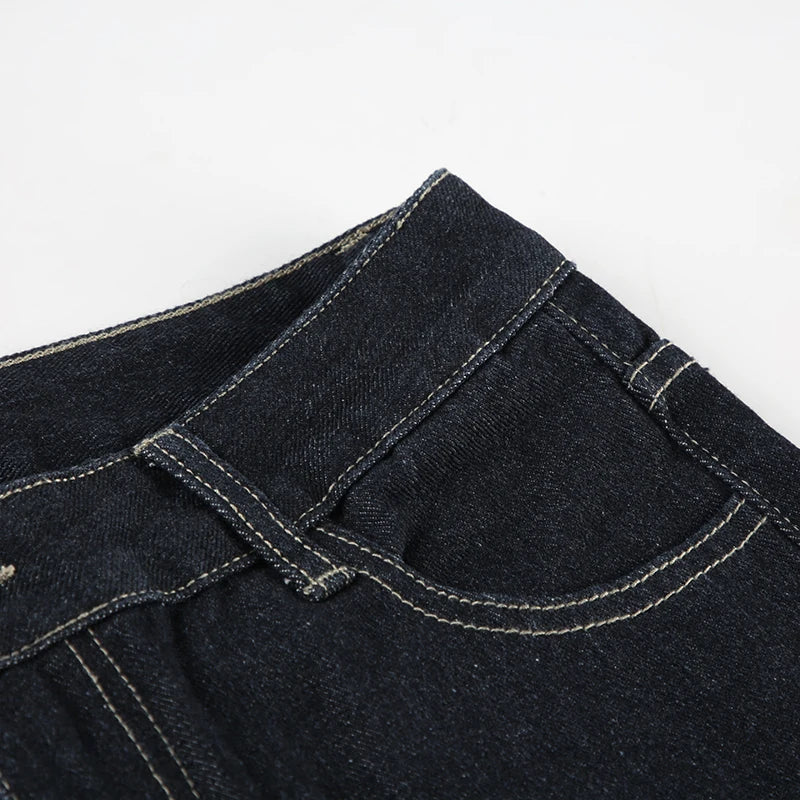 Women's Slim Fit Flared Jeans Y2K Vintage Low Rise Stretch Denim Pants