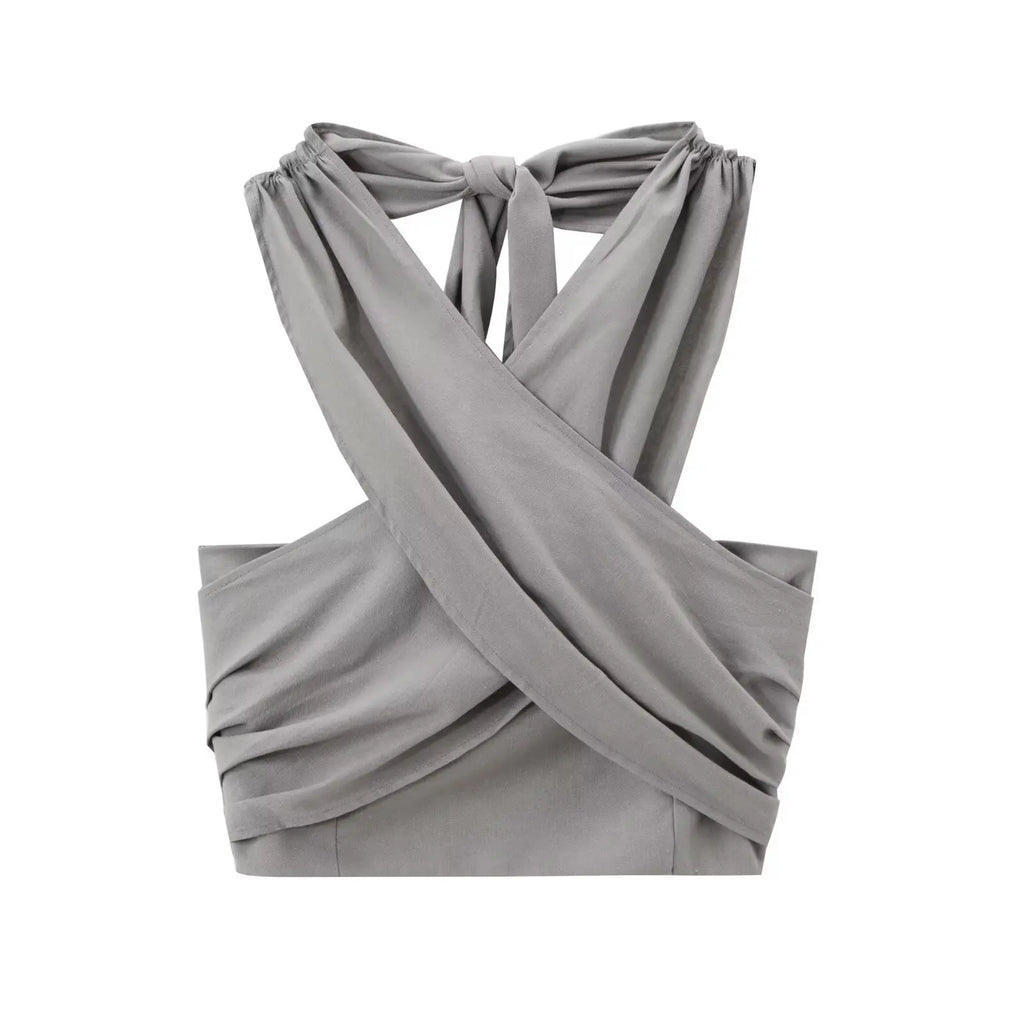 Karla Sexy Casual Crossover Camisole Two Piece Sets
