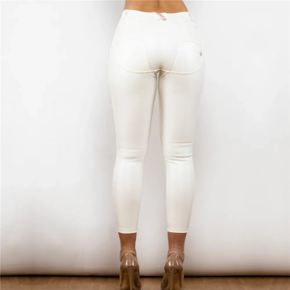 Paterson Faux Leather Pencil Pants Streetwear Slim Fit Trousers