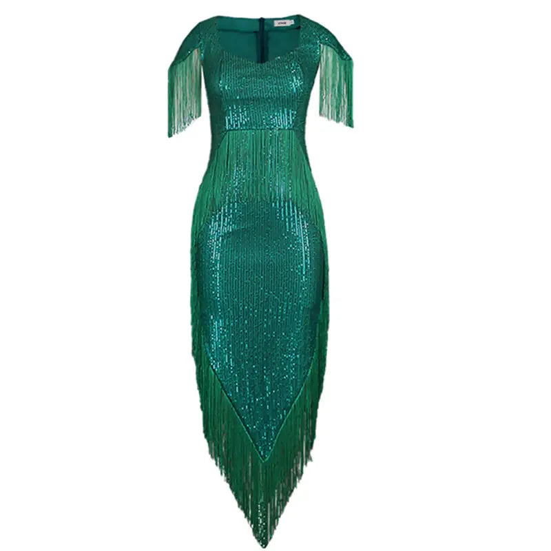 Plus Size Long Dress with Sequins
