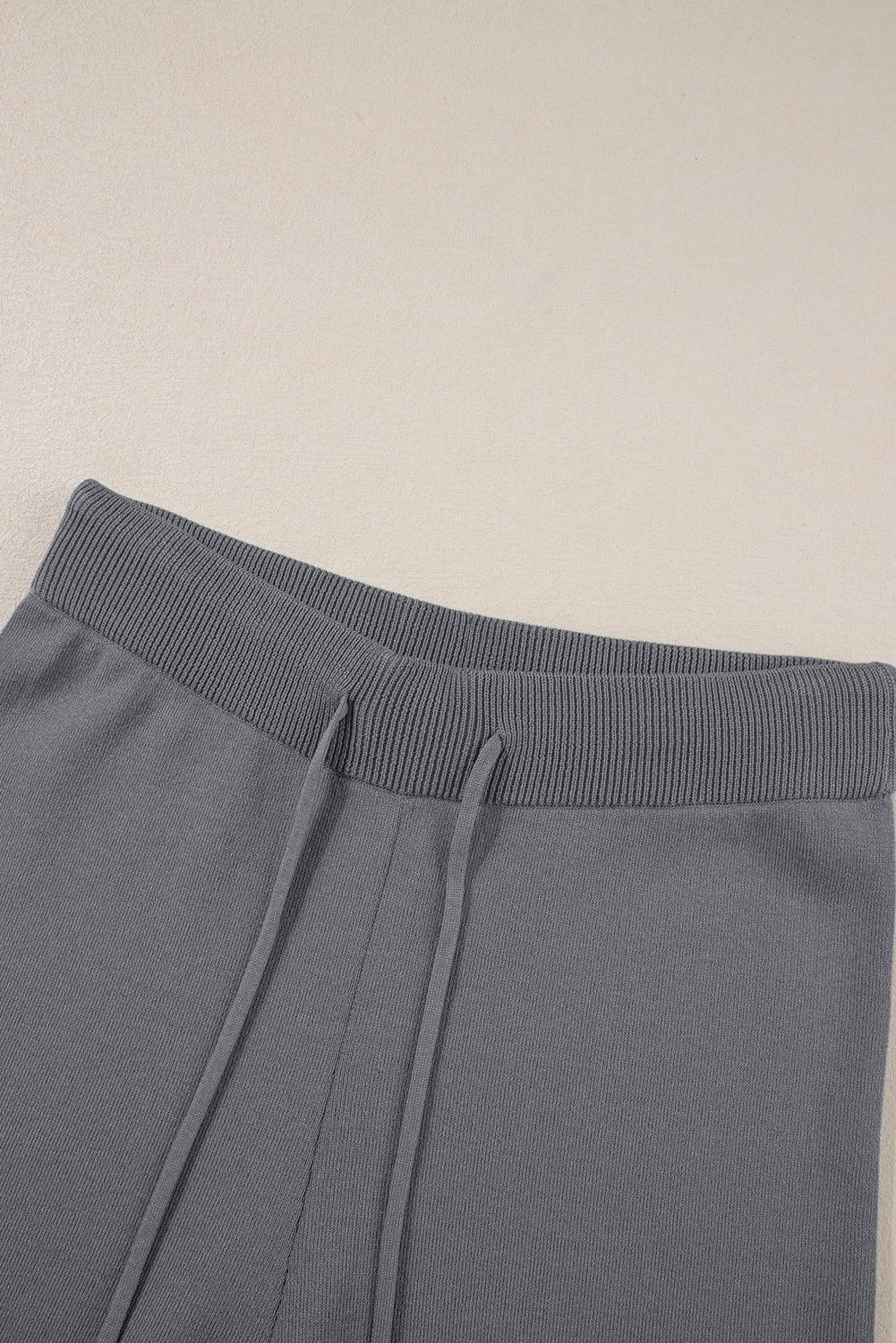 Wanda Contrast Trim and Drawstring Two Piece Set