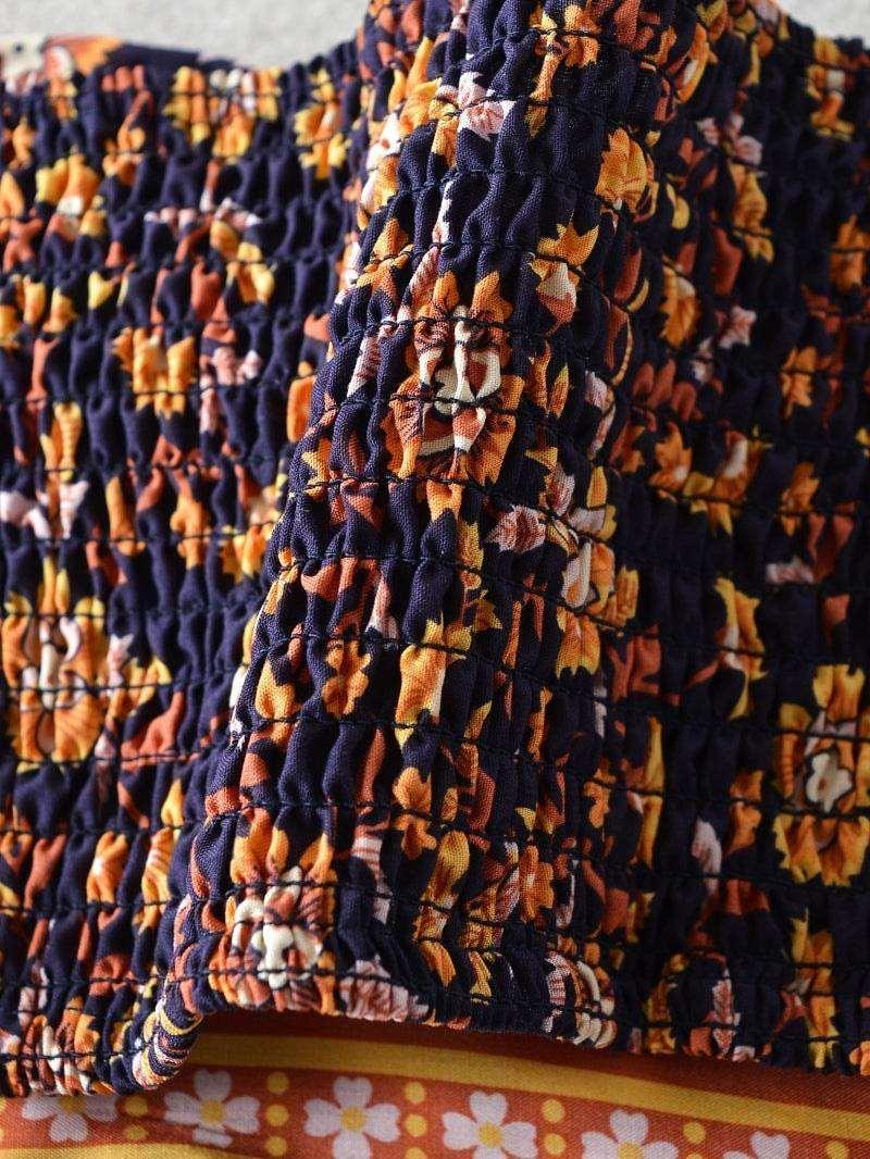 Abigail Printing Sleeve Mid-Length Two Pieces Set - Vestir en Moda