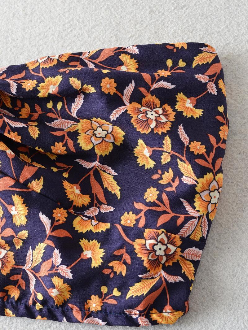 Abigail Printing Sleeve Mid-Length Two Pieces Set - Vestir en Moda