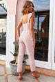 Abril Summer Women Ruffle Sleeveless Solid Ribbon Jumpsuits - Vestir en Moda