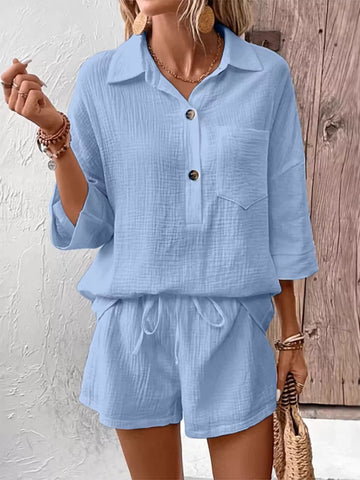 Renata Pretty Button Detail Two Piece Sets