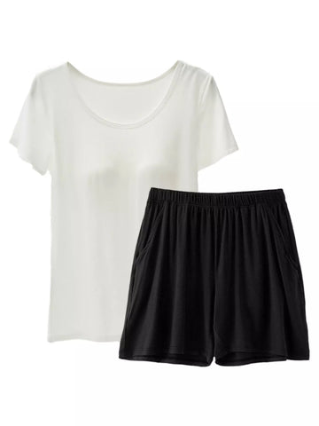 Manuela Padded Modal Short Sleeve Two Piece Sets