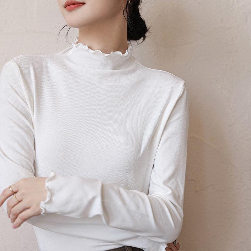 Adalyn Half Turtleneck Bottoming Spring Long Sleeved Tops - Vestir en Moda