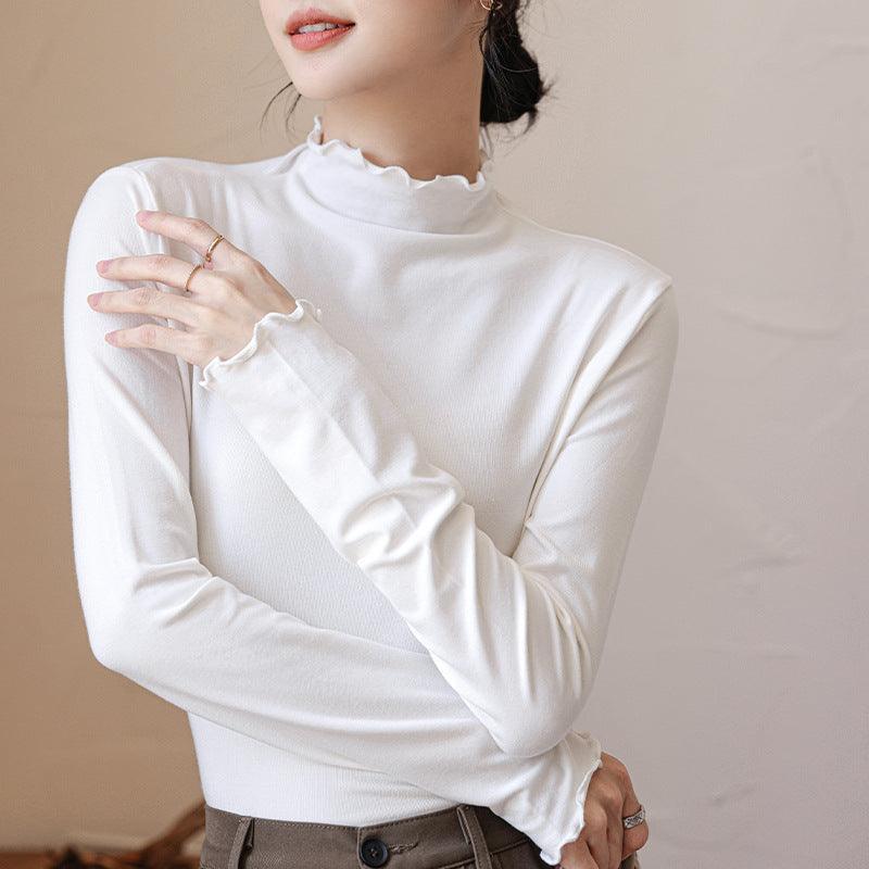 Adalyn Half Turtleneck Bottoming Spring Long Sleeved Tops - Vestir en Moda