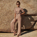 Adara Summer Half Sleeve One Piece Solid Color Jumpsuits - Vestir en Moda