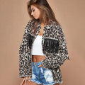 Adelaine Leopard Loose Cotton Animal Printed Jacket - Vestir en Moda
