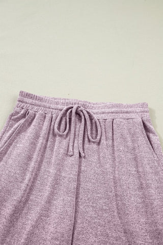 Hannah Solid Drawstring Two Piece Sets