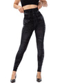 Ailani Solid Color High Waist Studded Waist Detail Pull On Leggings - Vestir en Moda
