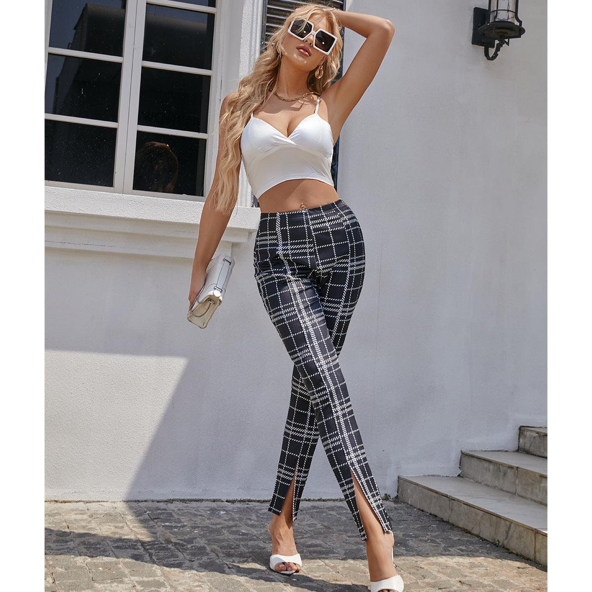 Ainsley Wide Leg High Waist Drooping Loose Straight Casual Pants - Vestir en Moda