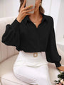 Alanna Shirt Collared Lantern Sleeve Solid Color Shirt - Vestir en Moda