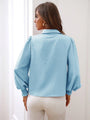 Alanna Shirt Collared Lantern Sleeve Solid Color Shirt - Vestir en Moda