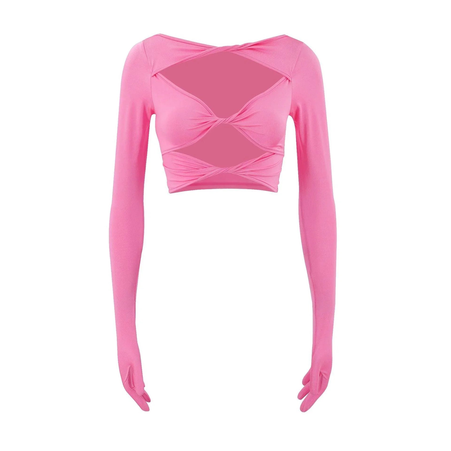 Alba Explosion off Neck Chest Hollow Out Tops - Vestir en Moda