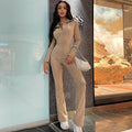 Alba Women Winter Slimming Long Sleeves Leg Jumpsuits - Vestir en Moda