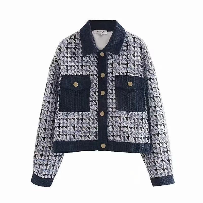 Ali Elegant Diamond Contrast Color Jacket - Vestir en Moda