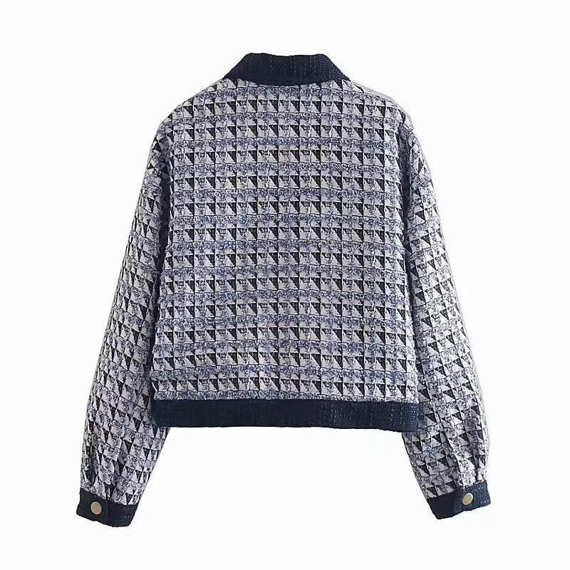 Ali Elegant Diamond Contrast Color Jacket - Vestir en Moda