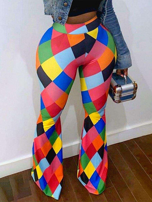 Alice Plus Size Clothes Square Street Slim Print Pant - Vestir en Moda