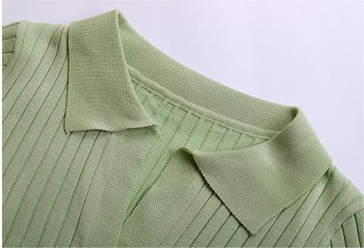 Alicia Short-Sleeved Slim Knit Bottoming Tees - Vestir en Moda