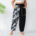 Alina Plus Size Trendy Ankle Tied Harem Summer Street Camouflage Pants - Vestir en Moda