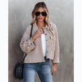 Alison Sexy Loose Solid Casual Shacket Winter Jacket - Vestir en Moda