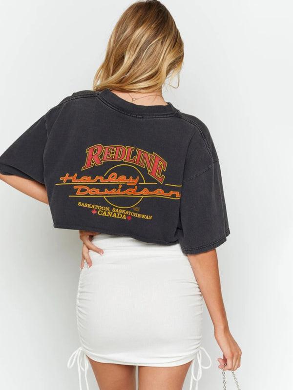 Alora Solid Color Ruched Drawstring High Waist Mini Skirt - Vestir en Moda