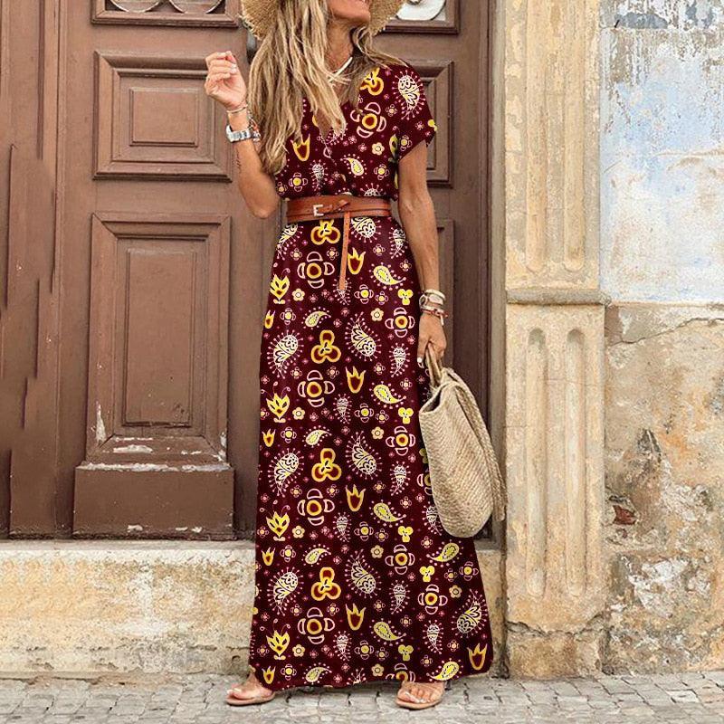Amaia Print Dresses Women Elegant - Vestir en Moda