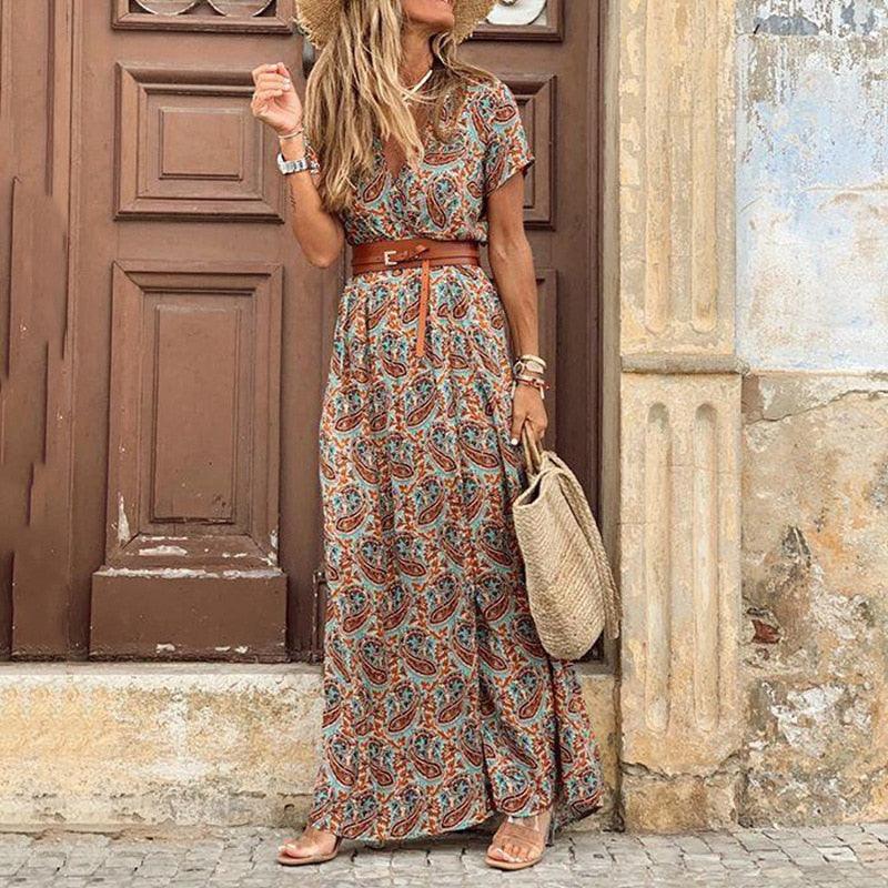 Amaia Print Dresses Women Elegant - Vestir en Moda